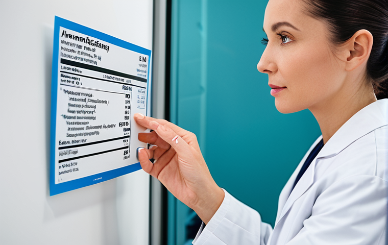 친환경 화장품의 효과적인 인증 체계 - A professional dermatologist, fully clothed in a lab coat, examining a skincare product label in a b...