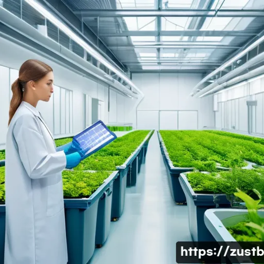 사회적 책임을 다하는 뷰티 브랜드 - A modern eco-friendly beauty production facility powered by solar panels, showcasing workers in sust...